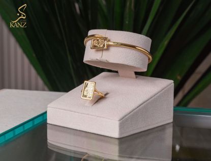 صورة اسوارة وخاتم طبعة سبيكة الوردة Sold out